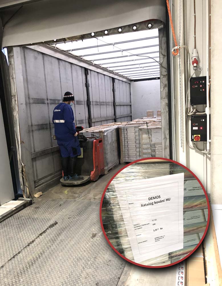 DEMOS katalog — výkladka